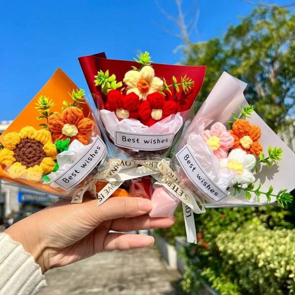 New Mini MINI Eternal Life Lifelike Fake Flower Bouquet, Birthday Small Gift, Souvenir