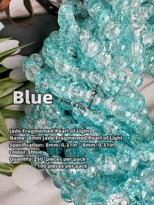 50 件/100 件/200 件/500 件 6 毫米/8 毫米玻璃珠适用于 DIY 珠宝制作、项链、手链、工艺品、服装配饰、手机壳、包包饰品、多色 A+B 套装