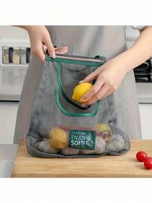 1/2 Stücke vielseitiger Küchen-Aufbewahrungsnetz-Beutel - Wandmontierter Organizer für Obst, Gemüse, Ingwer und Knoblauch | Essenzielles Heimaccessoire (Bitte überprüfen Sie die Größe sorgfältig, bevor Sie eine Bestellung aufgeben.)