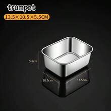 Multi Functional Stainless Steel Square Plate, Flat Bottomed Plate, Internet Famous Cake Baking Tray Mold, Shaped Iron Box Container, Household Baking - Multicolor - View 8