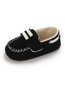 New Style 0-18 Months Infant Shoes, PU Upper Cloth Bottom Shoes, Soft Sole Sports Shoes, Casual Walking Shoes, Slip-On Loafers