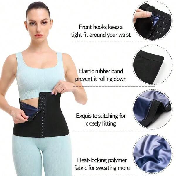 1pc Women Waist Trainer, Sweat Enhancing, Posture Corrector, Slimming Belt For Waist, Abdomen, Back, Sports Activity, Postpartum Recovery