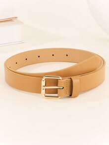 4pcs/Set Simple Design PU Leather Belt With Classic Buckle, Casual & Elegant For Jeans And Jackets - Multicolor - View 8