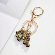6pcs/1pc Creative Metal Faux Chess Piece Keychain Pendant, Alloy Keyring Key Chain For Men Women Leisure Game Gift Car Accessories Bag Charm School Cute Goth Y2k