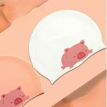 户外卡通泳帽，硅胶沙滩泳帽，情侣款，防水舒适泳帽，沙滩必备，沙滩配件，泳池浮圈 - 彩色 - 查看 9