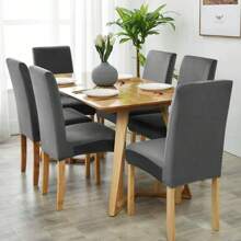 Funda elástica de unicolor ajustable, fundas de silla de comedor de boda y banquete para el hogar, de spandex y estiramiento