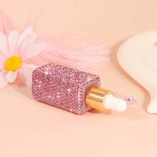 1pc Shiny Essential Oil Dropper Bottle, Mini Glass Bottle, Portable Perfume Bottle, Cosmetic Sample Container, Liquid Perfume Bottle, Dispensing, Refillable, Lightweight And Easy To Carry, For Traveling And Home Organization, Ideal Gift For Holiday Season