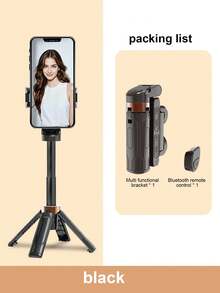 365mm/14.4in Wireless Bluetooth Selfie Stick Tripod, With LED Three-Color Multi-Level Brightness Adjustment Beauty Light, 360° Rotation Aluminum Alloy Material To Enhance Anti-Shake, Compatible With IPhone16 15 14 13 12 11e/Max/ Pro /Xs/ Xr/X/Plus, S Amsung Galaxy S25/S24/S23 /S22Ultra, And Other Android Smart Phones - Multicolor - View 13