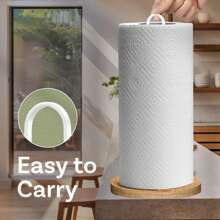 Soporte de madera para toallas de papel de mostrador, soporte independiente para toallas de cocina con base antideslizante para baño, soporte decorativo de madera rústico para toallas de papel de estilo rústico y de granero