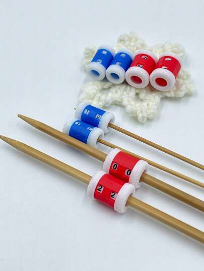 4pcs Knitting Row Counter, Handmade DIY Knitting Accessories, Knitting Needle Row Marker
