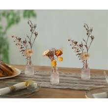 Set de vaze 1/6/12 piese, vază de sticlă pentru decorarea centrului, vază mică, vază modernă cu dungi transparente, vază vintage pentru decorarea mesei, petrecerea de nuntă și decorarea casei.