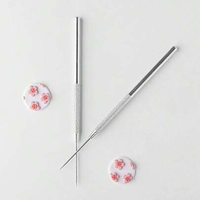 1/2 st lernålar för skulptering av detaljer, perforerings- och formnålar i rostfritt stål, grundverktyg för nybörjare inom keramik