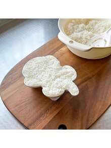 1pc White, Adorable Cat Shaped Sushi & Mashed Potato Mold - Plastic, Suitable For Kitchen And Dining - White - View 9