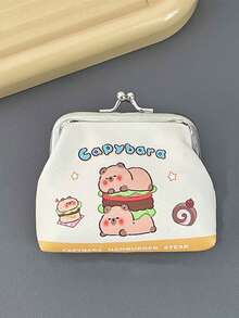 1pc Fashion Creative Capybara Design Coin Purse, Cute Capybara Coin Wallet Mini Pouch - View 7