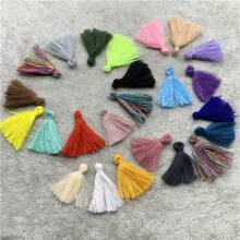 30 piezas de borlas de algodón de 3 cm de largo, adornos de flecos de algodón para coser, cortinas, accesorios, manualidades, decoración del hogar, bodas - Elige colores - Ver 1