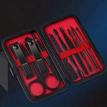 1 Set Of 7/10/24pcs Professional Grade Black Nail Clippers - Ultra Sharp, Durable Unisex Nail Trimmer, Oil-Free, Battery-Free, Polish-Free