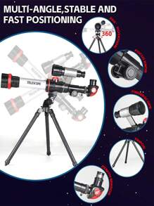 Binoculares profesionales portátiles de alta definición, telescopio astronómico con trípode de 20X 30X 40X de aumento para niños, niños, estudiantes - telescopio para observar estrellas en la playa, juguete para principiantes en astronomía, montaje de telescopios de viaje, juguetes para exteriores, útiles escolares, juegos educativos, regalos de cumpleaños, regalos para maestros, regalos de graduación