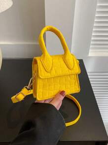 Una nueva y linda bolsa de mensajero tipo mini, bolso casual versátil de unicolor en varios colores a elegir, livia billetera de monedas