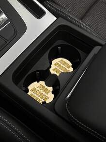 2pcs Personalized Car Cup Holders - Rubber Material, Anti-Slip, Suitable For All Car Models, Ideal Personalized Gift For Family And Friends
