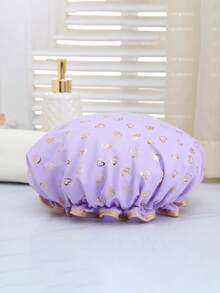 7PCS Double Shower Cap Waterproof Hair Cap,Reusable Shower Cap,Waterproof Shower Cap,Elasticated Shower Cap,Double Shower Cap,Household Shower Cap,Fashionable Special Shower Cap - Multicolor - View 3