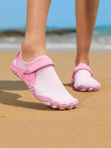 Teenagers Girls Summer Water Shoes, Swimming Shoes, Outdoor Wading Shoes, Non-Slip Rubber Sole Breathable Mesh Upper, Quick Dry Beach Shoes, Suitable For Swimming, Beachcombing, Running, Skipping, Fitness - Pink - View 1