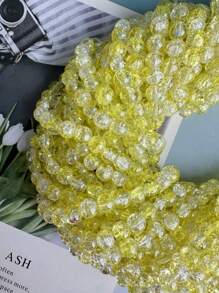 Set de 50/100/200/500 piezas de cuentas de vidrio de 6mm/8mm para manualidades de joyería DIY, para collares, pulseras, ropa, accesorios, decoración de teléfonos y bolsos, de colores mezclados A+B