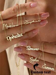 1 buc colier cu nume personalizat pentru femei, pandantiv cu litere cursive personalizate, din oțel inoxidabil, bijuterii pentru bărbați, lanț, guler Choker