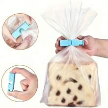 3pcs Reusable Plastic Food Bag Clips, Airtight Sealing Clips For Keeping Food Fresh, Moisture & Dust Proof Kitchen Storage Organizers - Perfect For Squeezing Bread And Bagel Bags - Essential Kitchen Tools
