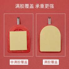 Festive Adhesive Hook Red U-Shaped Small Plastic Adhesive Hook Chinese Knot Pendent Hook Behind The Door Hanger Hanger Color Size Random Full Glue/Not Enough Glue Random