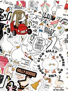 50Pcs Funny Silly Goose Stickers DIY Scrapbook Laptop Water Bottles Computer Phone Guitar Waterproof Decorative Sticker,School Supplies,Back To School