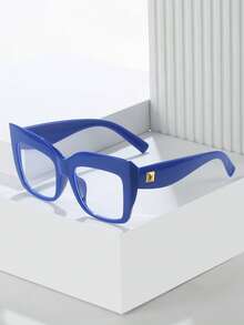 Oversized Cat Eye Clear Lens Glasses Retro Gradient Jelly Color Spectacles Party Prom Decorative Glasses For Women Men - Clear - View 18