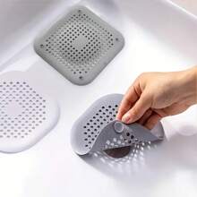 1/2/3pcs Silicone Drain Filter Cover, For Hair Catcher, Drain Plug, Sink Strainer, Bathroom Bathtub Hair Stopper, Bathroom Accessories Bathroom Decor Fall Decor Back To School