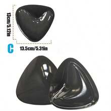 1 Pair Solid Self Adhesive Bra Double Both Sided Sticky Push Up Bra Inserts Reusable Adhesive Ultra Breast Lift Padding Insert - Black - View 9