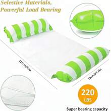 1 buc. Hamac gonflabil 4 în 1, plutitor de apă cu model de dungi multifuncțional, pentru petrecere la piscină, plajă, distracție de vară (mai multe culori/stiluri)