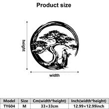 1 件装饰艺术艺伎金属壁雕、传统日式门牌、农舍卧室厨房客厅办公室家居装饰、户外门廊露台礼物、金属艺术品、复古装饰、日式盆景树金属壁饰 - 彩色 - 查看 22