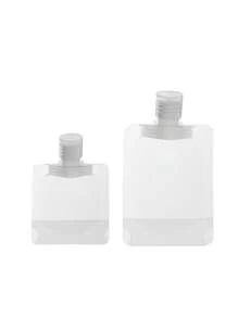 Un set de 3 piezas de cosméticos, que incluye loción, gel de ducha y champú, es portátil para viajes de negocios y viajes, y está empacado en bolsas desechables de vuelta a la escuela
