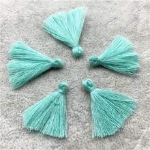 30 piezas de borlas de algodón de 3 cm de largo, adornos de flecos de algodón para coser, cortinas, accesorios, manualidades, decoración del hogar, bodas - Elige colores - Ver 29