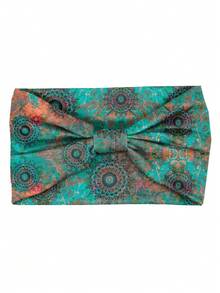 New Bohemian Headband Personalized Mandala Flower Headband Elastic Band Sweat-Absorbent Breathable Female Wide-Brimmed Headdress, Hair Accessories, Turban Headband, Hairband Fall Winter Hair Band For Vacation Outfits Woman Elegant Scarf Women Bandanas Soft Headwrap - Multicolor - View 6