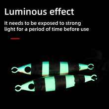 1pc Glow-In-The-Dark Sea Fishing Spoon Lure, With High-Speed Swivel Bearing, Rotating Noisemaker Sequins, Laser Coating, Sharp Metal Hook, Suitable For Marine, Freshwater And Boat Fishing, Targeting Mackerel, Yellowtail, Barracuda, Bass, Grouper Etc. - 15g/20g/30g/40g/60g/80g
