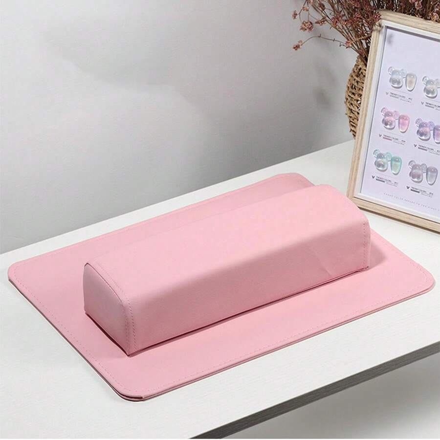 1 SET Nail Arm Rest,Professional Microfiber Leather Nail Hand Rest Stand Arm Rest For Nails Cushion Hand Holder - Pink - View 1
