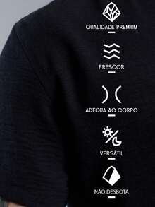 Men's Short Sleeve Dress Shirt With Priest Collar - Fresh Shirt - Comfortable - 黑色 - 查看 6