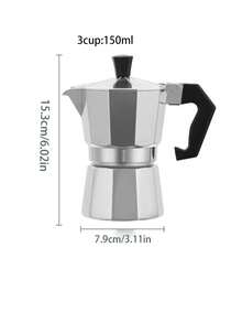 Cirelle 1pc Classic Italian-American Espresso Maker - 10.14oz Aluminum Stovetop Coffee Pot, Manual Operation, Perfect For Home & Restaurant Use Christmas Gift; Christmas Present Halloween Gift Back To School,Teacher's Day Gift - Multicolor Moka Pot - View 9