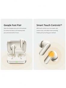 Realme Buds T200 Lite 无线蓝牙 5.4 耳机，支持双设备连接，播放时间长达 48 小时，IPX4 防水，触控，双麦克风 AI 深度通话降噪。低延迟游戏模式，符合人体工学的入耳式设计，兼容安卓/iOS 系统，配备充电盒（白色/黑色） - 均碼 - 查看 9