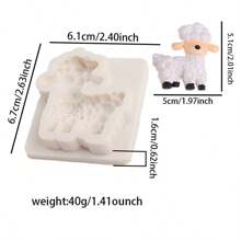 1pc 3D Sheep Silicone Mold Cake Decoration, Fondant Chocolate, Jelly, Pudding, Cake, Candy Mold For Home, Party, Eid Al-Adha, Animal Themed Party, Birthday