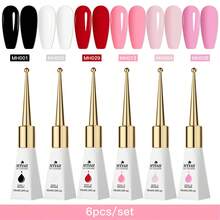 Mtssii 6支10毫升凝胶指甲油套装，持久耐用，不含铅，半永久性可卸UV凝胶指甲油，适合夏季美甲，DIY美甲设计，可用于各种装饰，美甲彩绘凝胶套装，含盒装指甲油，适用于美甲沙龙和家庭使用。 - 彩色 - 查看 20