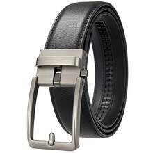 Genuine Leather Belts Men Luxury Designer Fashion Automatic Men's Jeans High Quality Waist Male Strap - 棕色 - 查看 4