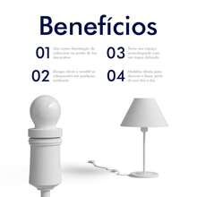 Iron Lamp Decoration Living Room Office Bedroom Table Lamp Bivolt Clean - 白色 - 查看 4