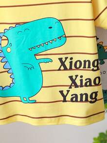 3pcs/Set Boys Cartoon Dinosaur Print T-Shirts - Multicolor - View 6