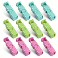 3pcs Reusable Plastic Food Bag Clips, Airtight Sealing Clips For Keeping Food Fresh, Moisture & Dust Proof Kitchen Storage Organizers - Perfect For Squeezing Bread And Bagel Bags - Essential Kitchen Tools
