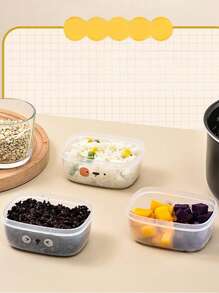 1 Peça Caixa de Preservação Congelada de Arroz Integral/Arroz Integral, Marmita de Almoço Porcionada Aquecida no Micro-ondas, Recipiente de Armazenamento de Alimentos na Geladeira, Suprimentos Escolares